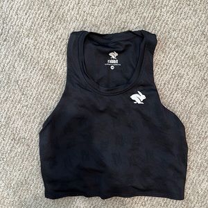 rabbit crop to it crop top with built in bra